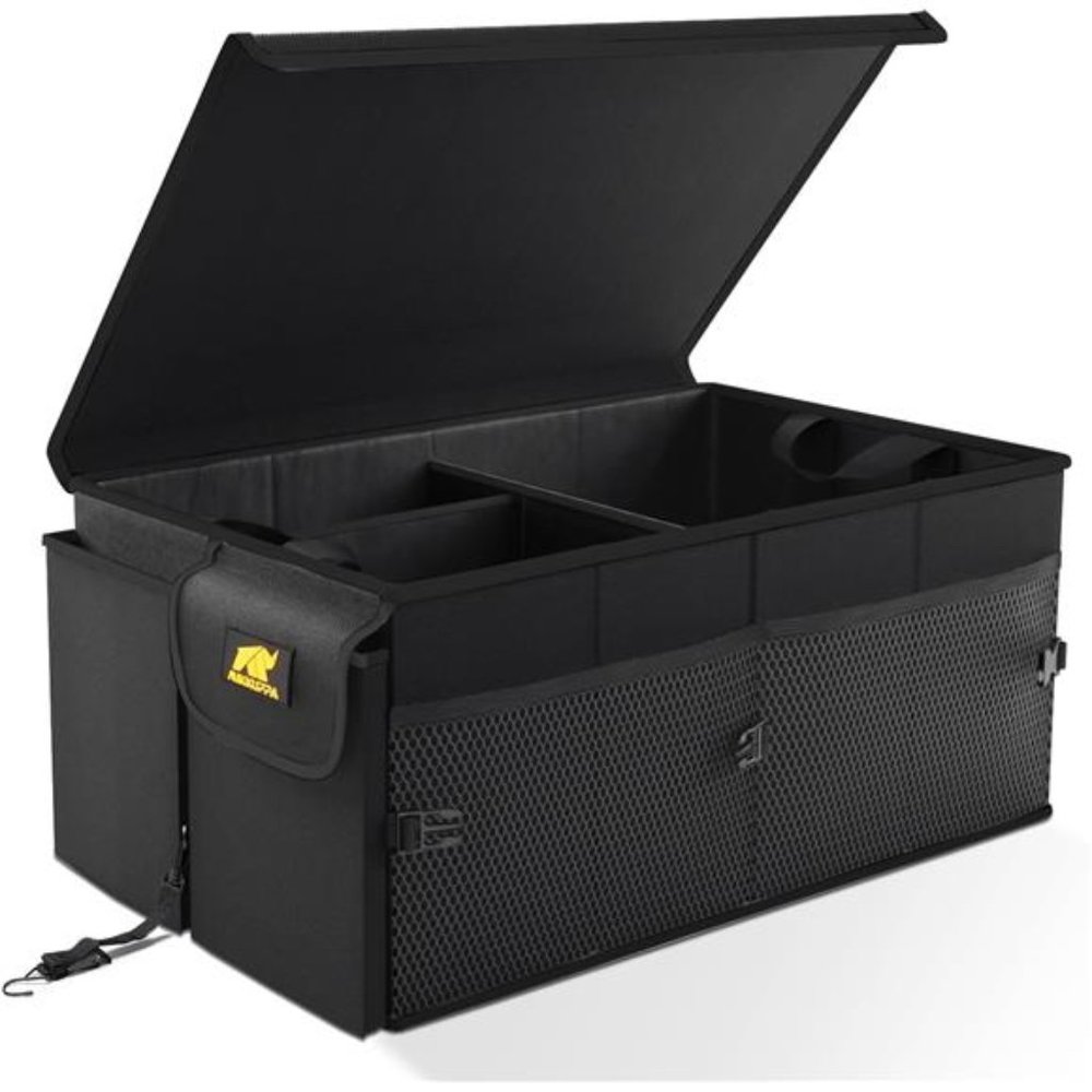 Car Trunk Organizer - 65L Collapsible Trunk Organizer with Lid, Sturdy Storage